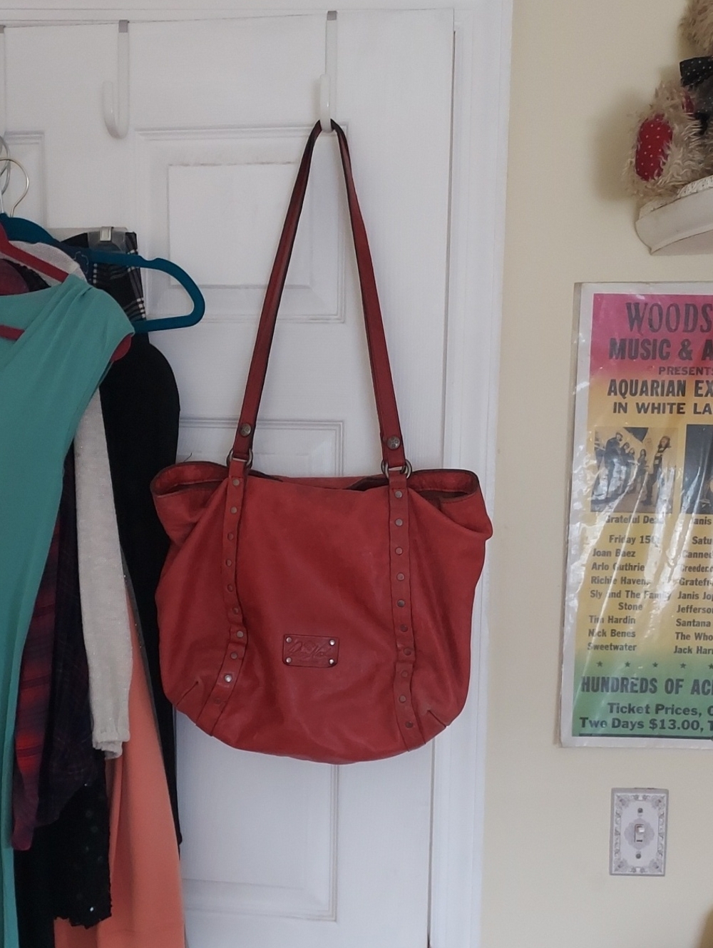 Patricia Nash Red Leather Shoulder Bag